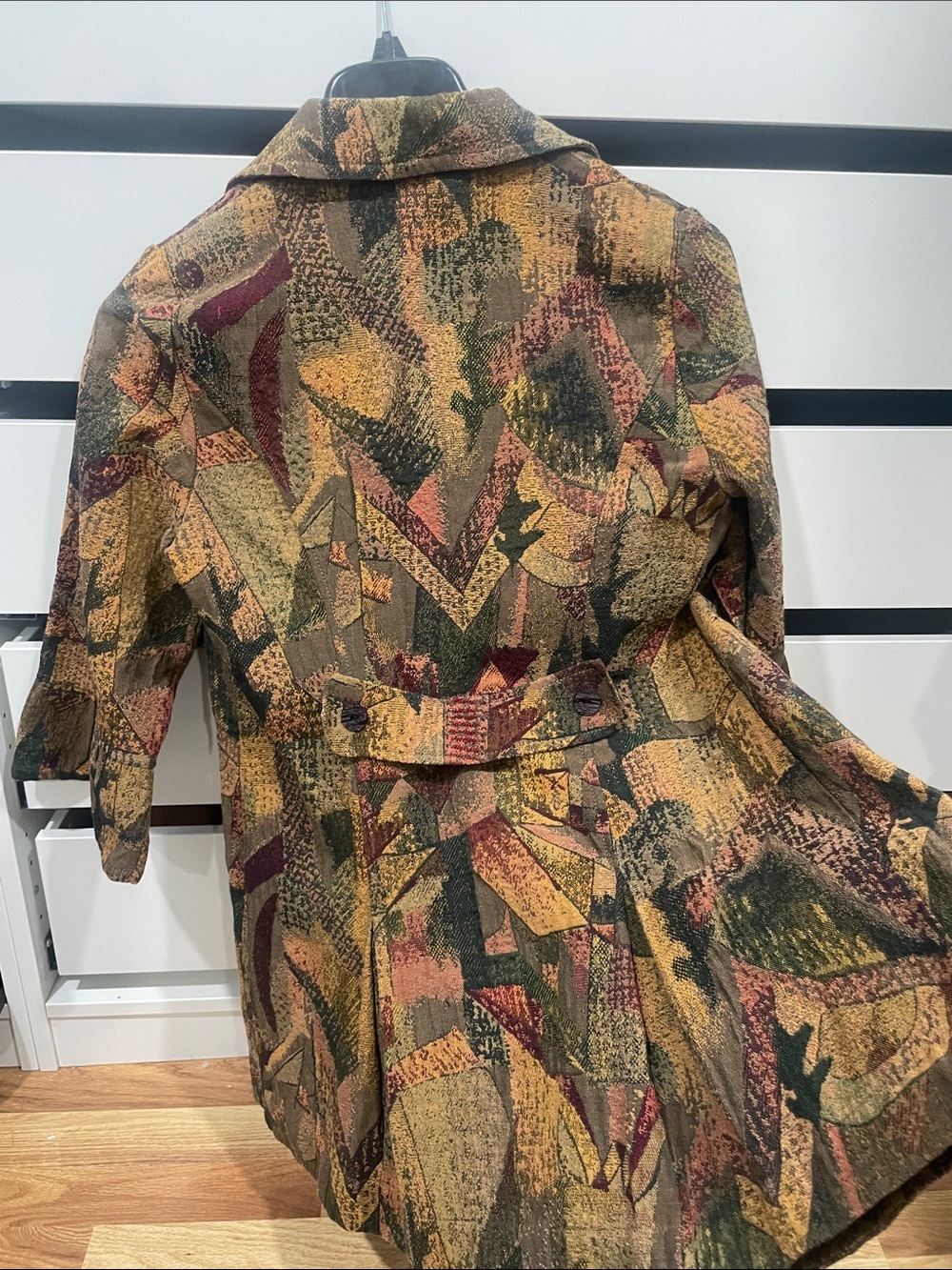 Olive Multicolor Printed Ruffle-Sleeve Jacket - Picture 4 of 6